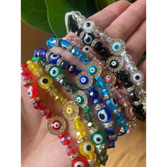 The Modern Anchor Jewelry - RED Pulsera de Mal de Ojo Turkish Evil Eye Pull String Protection Bracelet Rojo